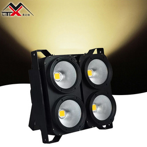 Wholesale indoor luces led stage lighting equipment warm cold white 4*100w 4 eyes led cob audience blinder light for theater