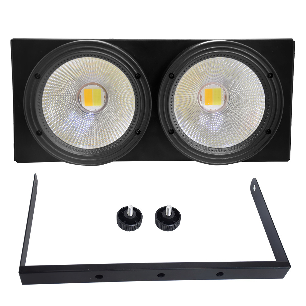 Super bright warm white 100W Two Eyes  2X100w  audience  Blinder stage light COB LED  Equipment Lighting for party event