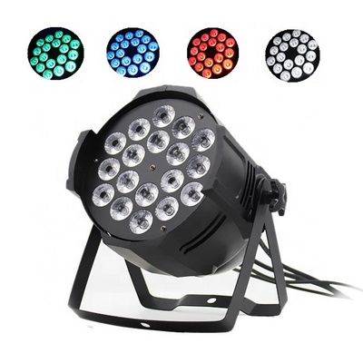 Professional RGBW 4in1 multi full color mini led 18pcs 10w flat  pane par can stage light for wedding disco decoration