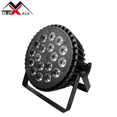 Wedding dmx 18x10w rgbw 4in1 led flat slim par light