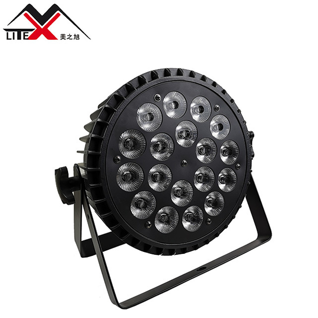 Wedding dmx 18x10w rgbw 4in1 led flat slim par light