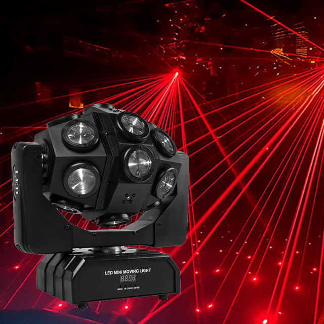 Top dj equipment luces led 18PCS*10w  RGBW4IN1 Beam +2 Green 2Red Laser +Strobe moving head Stage light for disco bar christmas