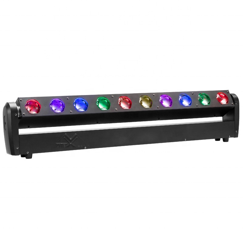 Best selling luces pixel dj led light bar stage lighting equipment dmx 40w*10pcs rgbw led sharpy beam moving head bar light