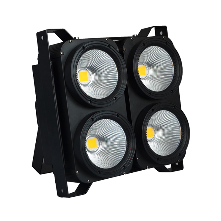 Wholesale indoor luces led stage lighting equipment warm cold white 4*100w 4 eyes led cob audience blinder light for theater