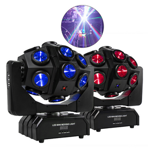 luces led stage decoration rotate led strobe light RGBW 18pcs 10W moving head laser light for luci da discoteca