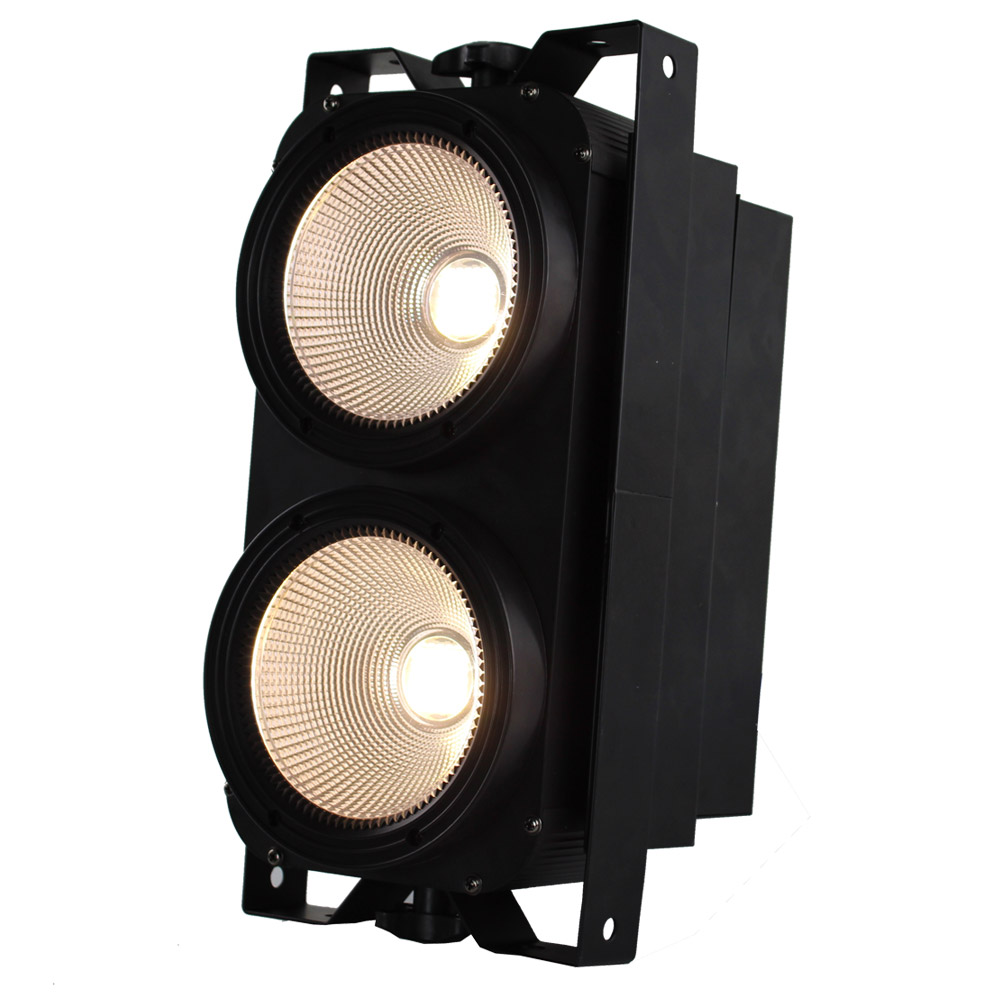 Super bright warm white 100W Two Eyes  2X100w  audience  Blinder stage light COB LED  Equipment Lighting for party event