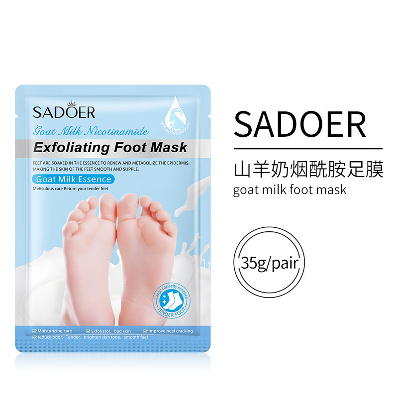 Private Label Nourishing Lavender Milk Exfoliating Foot Mask Effective Natural Foot Peel Mask Hydrating Peeling Foot Mask Sheet