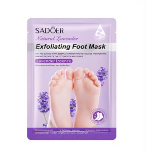 Private Label Nourishing Lavender Milk Exfoliating Foot Mask Effective Natural Foot Peel Mask Hydrating Peeling Foot Mask Sheet