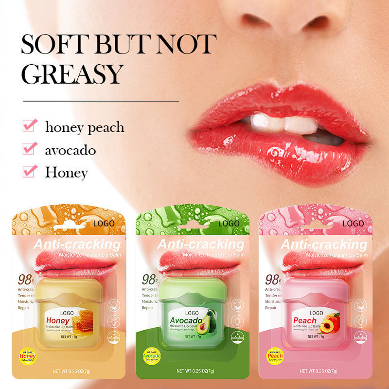 High Quality Fruity Aroma Honey Lip Gloss Moisturizing Anti Drying Lightening Lip Lines Exfoliating Lip Balm