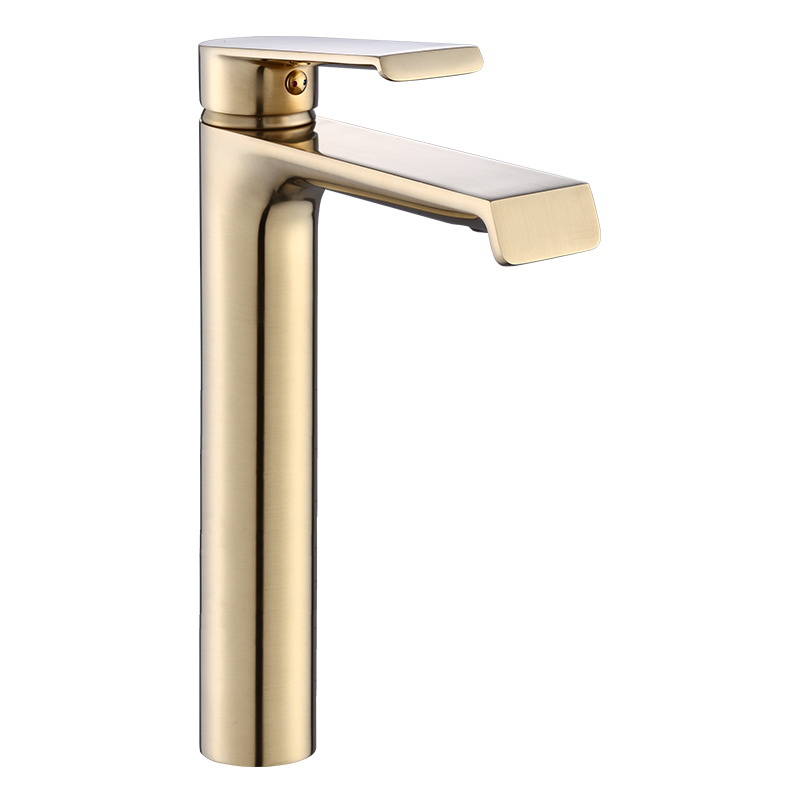 Vintage  Gold Bathroom Sanitary Ware Single Handle Basin Faucet