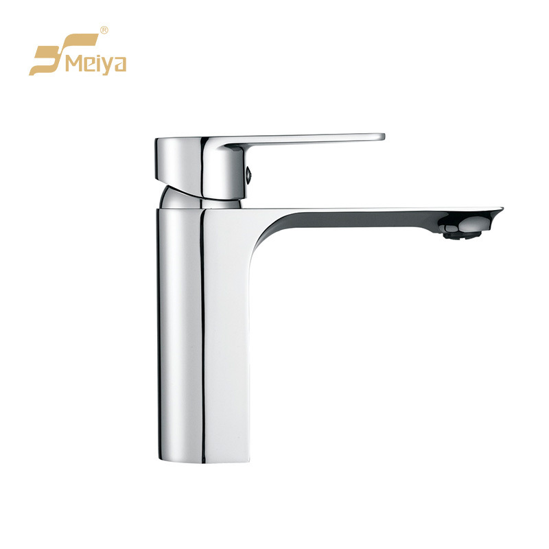 Modern single lever wash basin faucet factory brass faucet hot and cold water control basin faucet