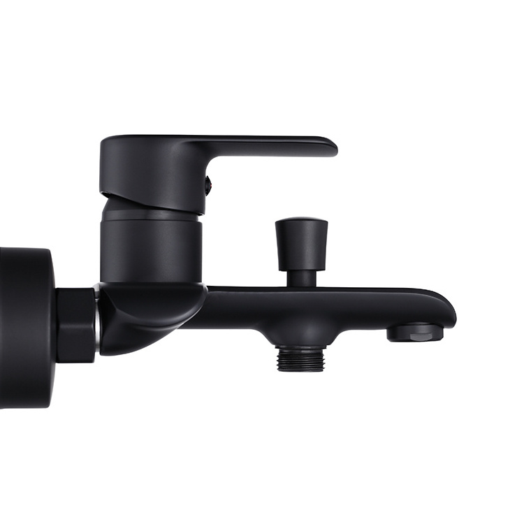 Bathroom bathtub shower  mixer faucet black tap waterfall thermostatic bath & shower faucets