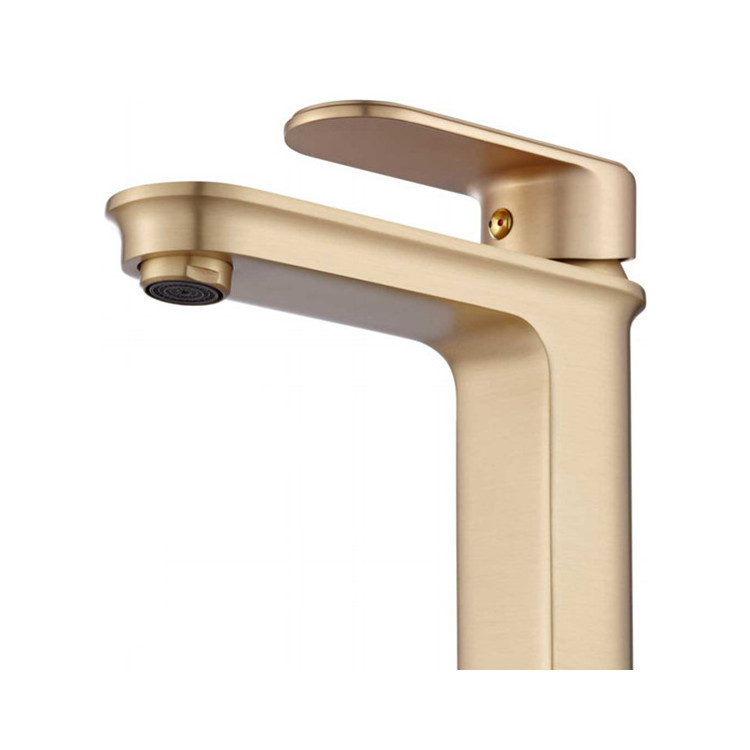 China Cheap Rose Gold Plated Sanitary Ware Bathroom Taps Single Handle Bath Sink Basin Faucet