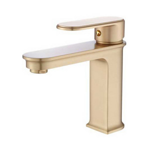 China Cheap Rose Gold Plated Sanitary Ware Bathroom Taps Single Handle Bath Sink Basin Faucet