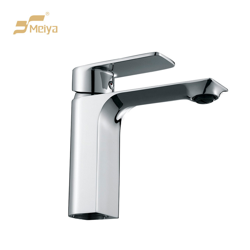 Modern single lever wash basin faucet factory brass faucet hot and cold water control basin faucet