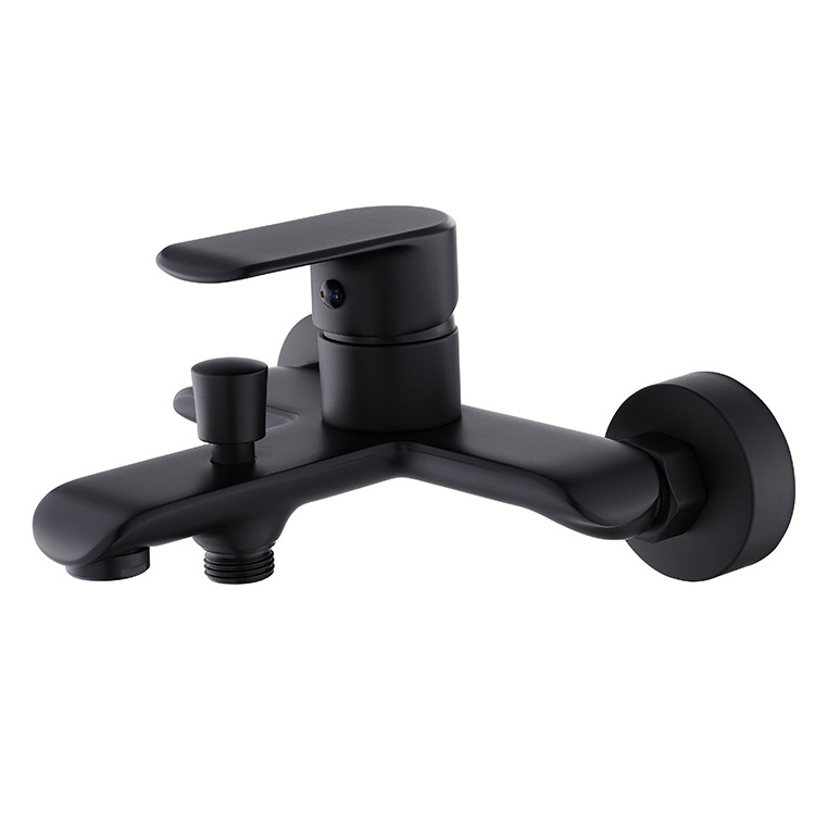 Bathroom bathtub shower  mixer faucet black tap waterfall thermostatic bath & shower faucets