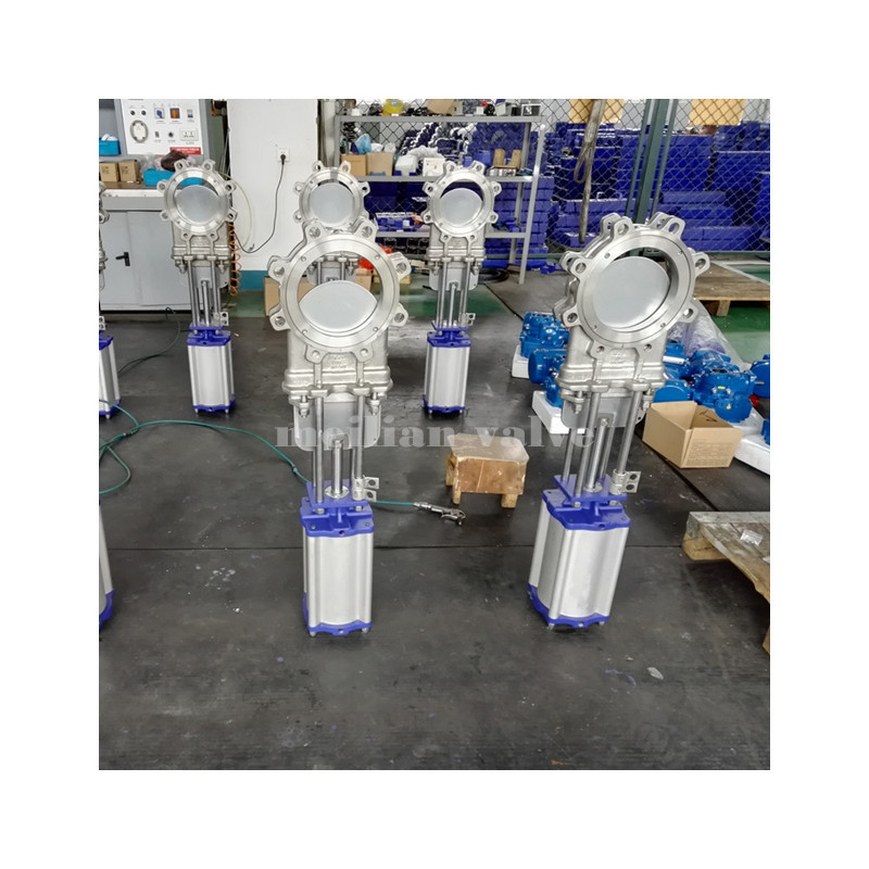 Pneumatic Actuated ANSI 150 Uni-Directional Stainless Steel Knife Gate Valve