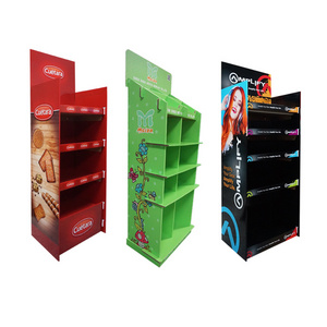 Supermarket custom cardboard display stands POP Retail Promotional Corrugated floor displays