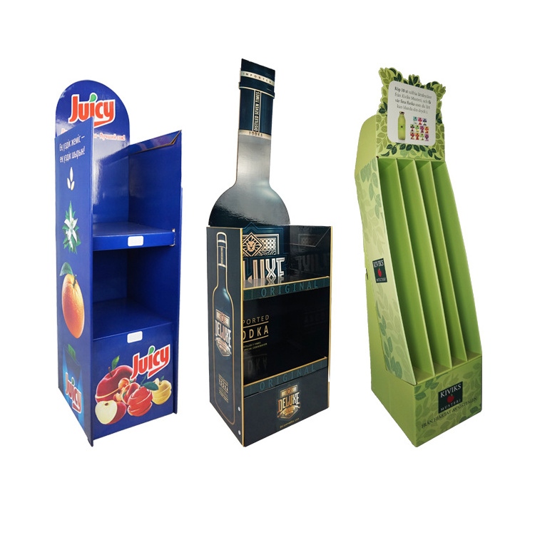 Easy Assembly cheap cardboard shop display stands custom corrugated displays for retail store display