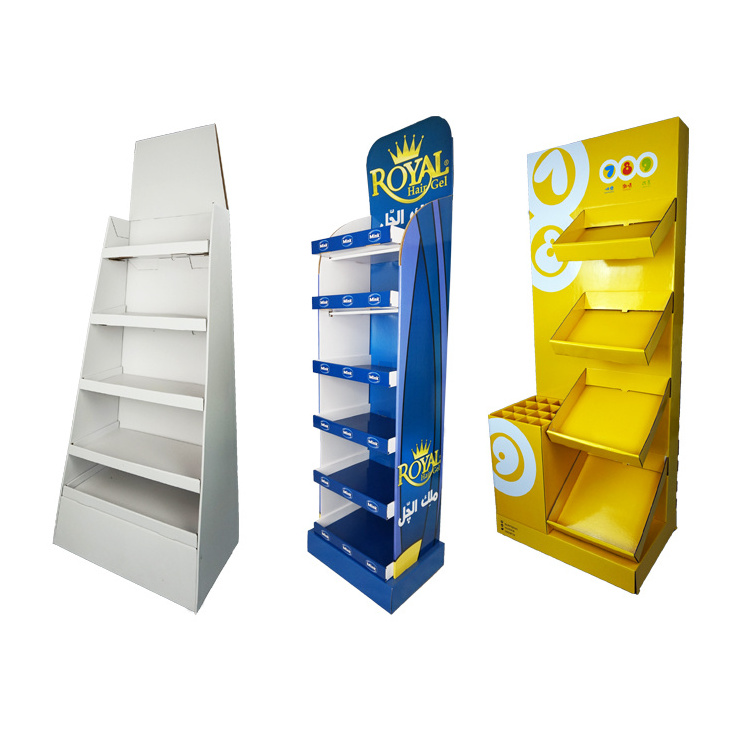 Easy Assembly cheap cardboard shop display stands custom corrugated displays for retail store display