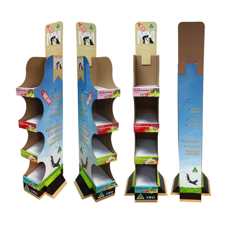 Supermarket custom cardboard display stands POP Retail Promotional Corrugated floor displays