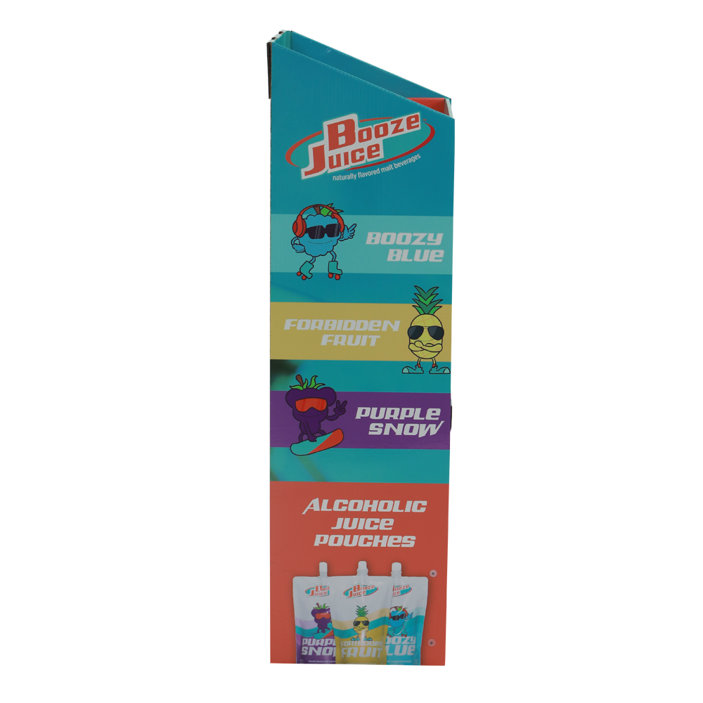 custom pos corrugated floor paper exhibidor product retail store carton Free Standing Cardboard Bag Display Rack Stands