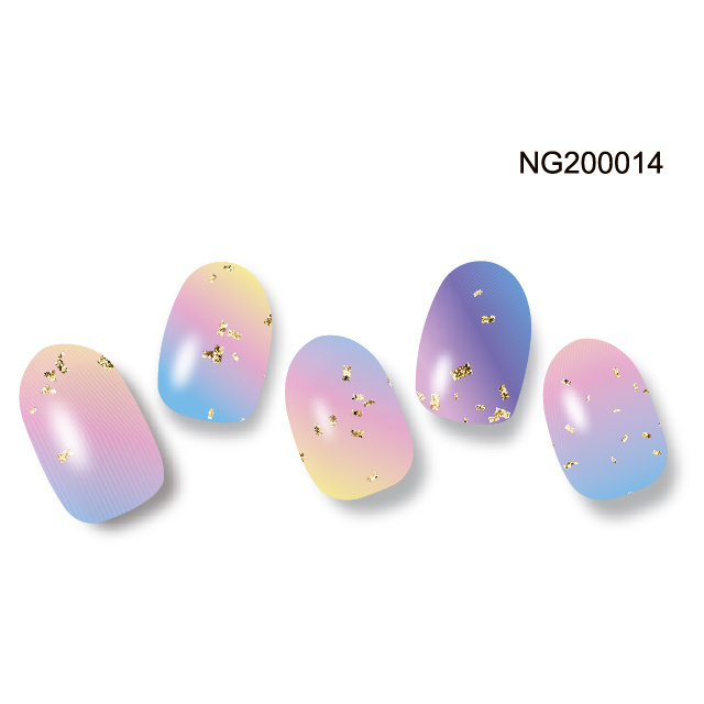 Custom Nail Art Designs Colorful Adhesive Nail Foil Sticker Nail