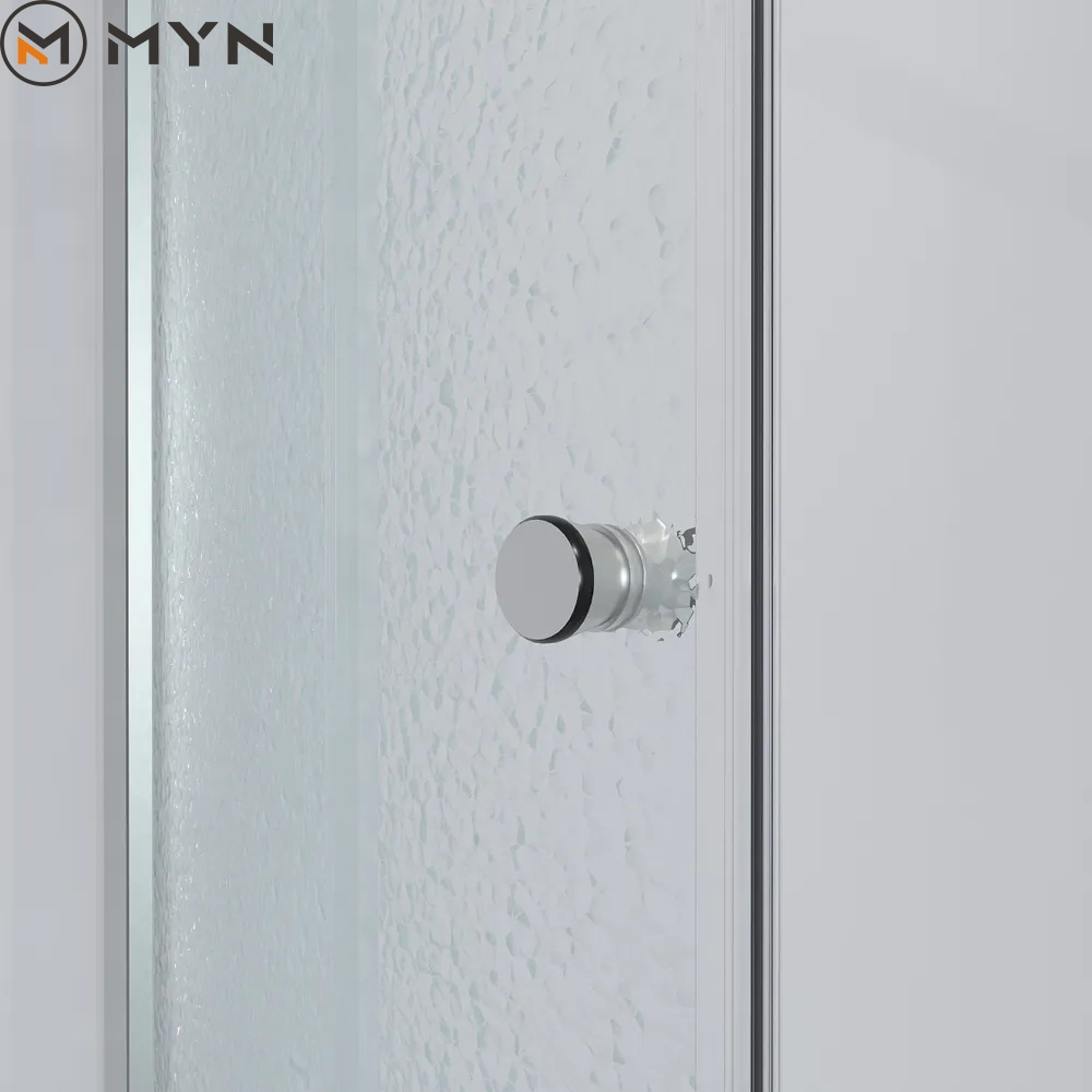 MYN  aluminum profile shower box frosted non-transparent opaque glass shower enclosure sliding shower doors