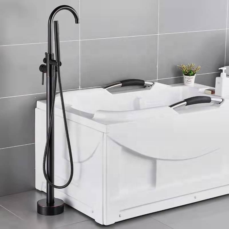 European Retro Floor Standing Side Bathtub Hot and Cold Water Faucet