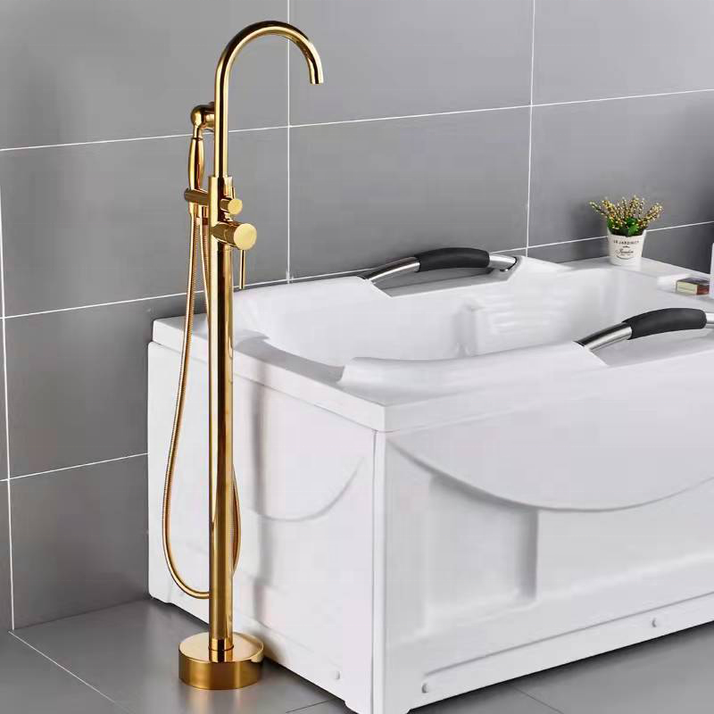 European Retro Floor Standing Side Bathtub Hot and Cold Water Faucet