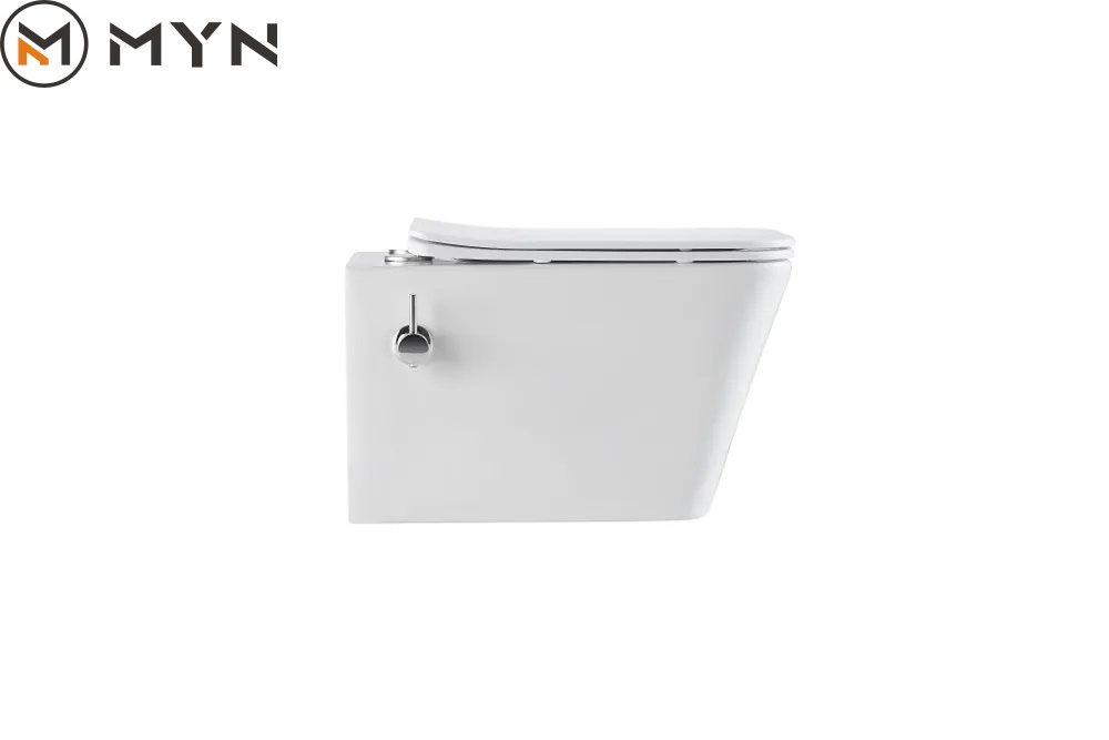 Meiyani middle east asian style sanitary ware modern white  bathroom flush ceramic wc wall hung mounted  toilet with bidet