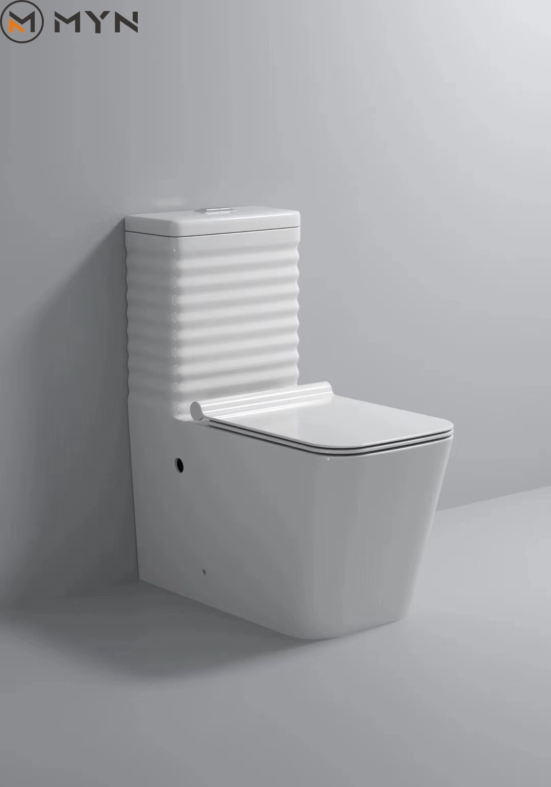 Luxury new wave pattern pumping integrated siphon flush ceramic sanitary ware one piece toilet