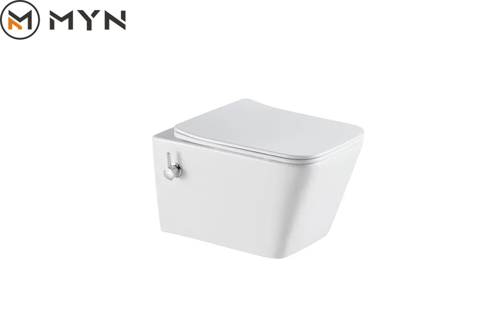 Meiyani middle east asian style sanitary ware modern white  bathroom flush ceramic wc wall hung mounted  toilet with bidet