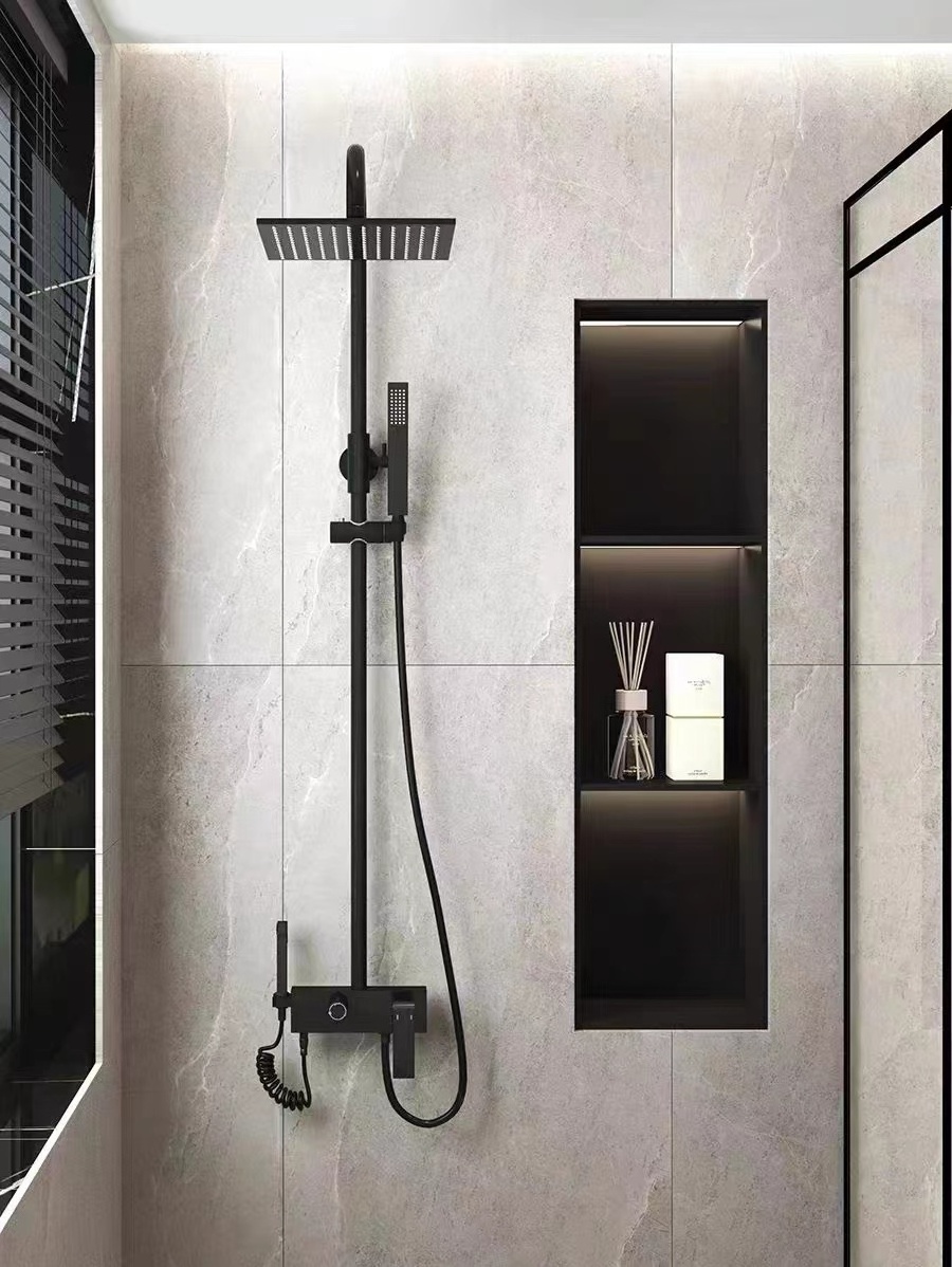 Customized 304 Stainless Steel Single Double Three Black Gold Bathroom Shower Niche