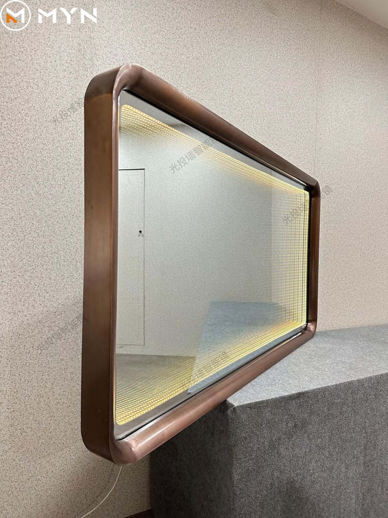 Customized Wall Mounted Tunnel Mirror Decorative Endless See Through Mirror Sheet for Innovative 3D LED Infinity Mirror