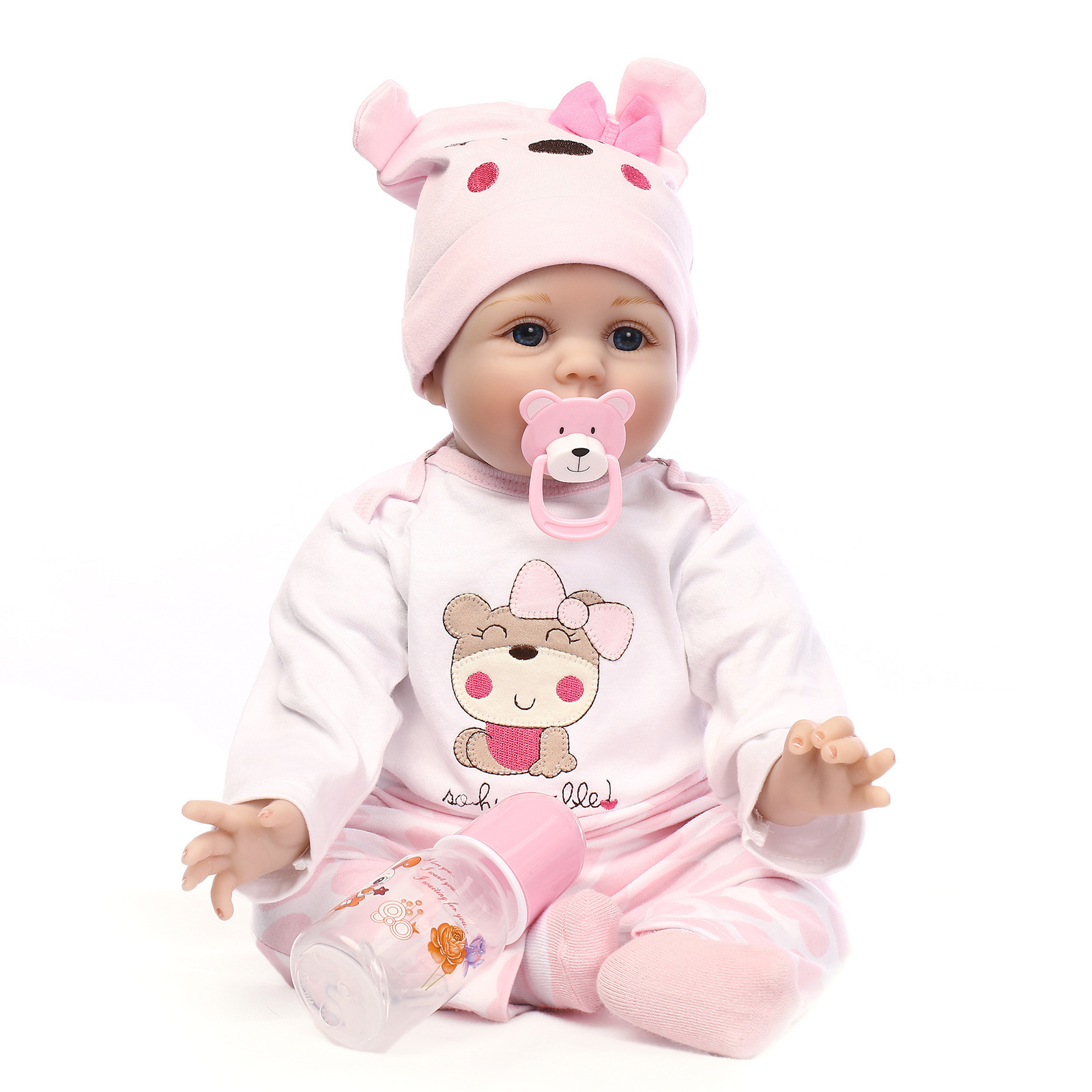 Custom Newborn Baby Dolls Silicone Cute Soft Babies Doll Fashion Bebe Reborn Dolls 55cm Baby Toys for Girls Princess Kid DIY