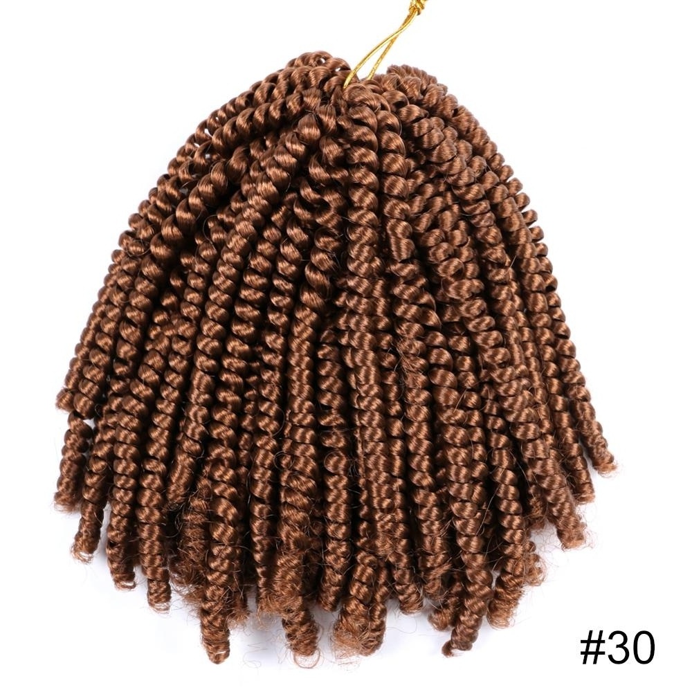 Spring Twist Braiding Hair Faux Locs Crochet Hair Heat Resistant Synthetic Fiber 34 Ombre Colors 8