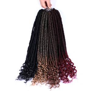 MYZYR  20 Inch Faux Locs Crochet Braids Soft Natural Soft Synthetic Hair Extension Goddess Locks hair for women