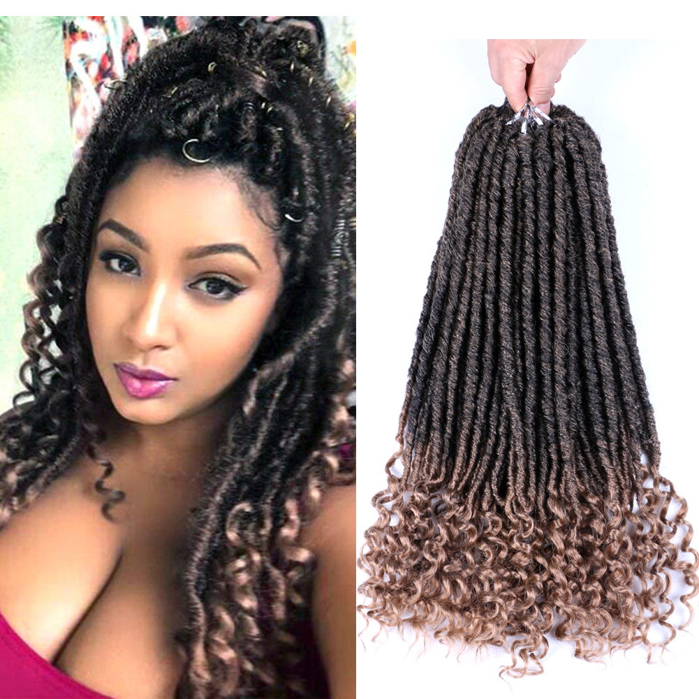 MYZYR  20 Inch Faux Locs Crochet Braids Soft Natural Soft Synthetic Hair Extension Goddess Locks hair for women