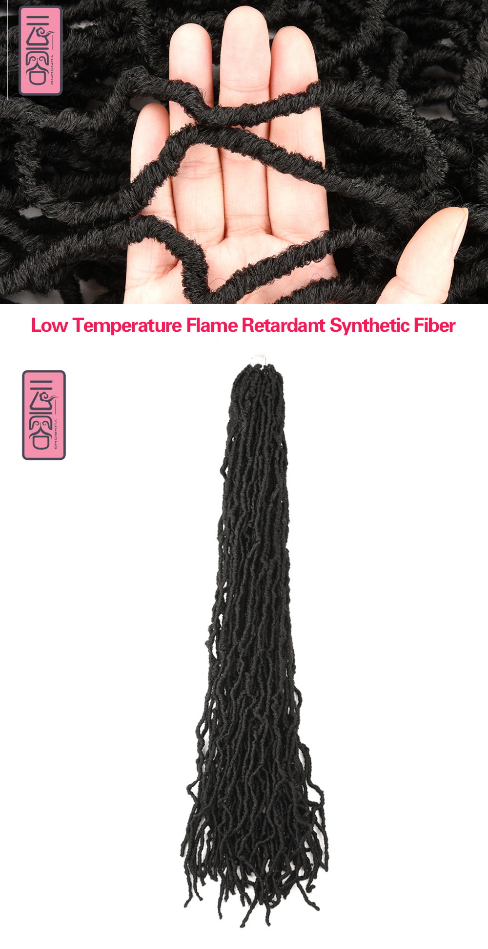 Free Sample 18Inch 24Inch 36Inch Crochet Hair Extension 21 strands Synthetic Crochet Hair Nu Locs Dreadlock Hair Bulk