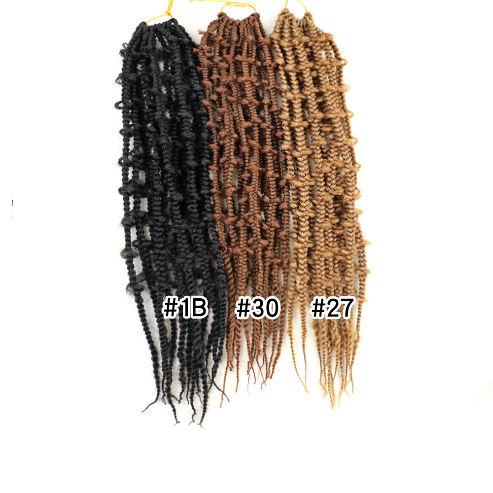 MYZYR 22 inch 60g 12 stands Butterfly Locs Crochet Hair Soft River Synthetic Senegalese Twist Hair Nu Braiding For Black Women F