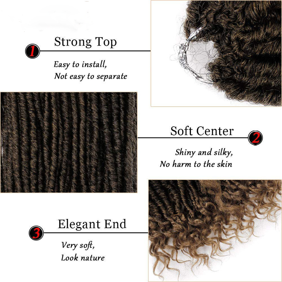 MYZYR  20 Inch Faux Locs Crochet Braids Soft Natural Soft Synthetic Hair Extension Goddess Locks hair for women