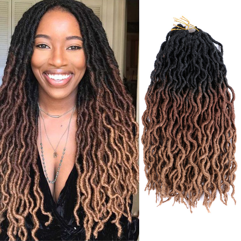 Factory Wholesale MYZYR Goddess Locs Gypsy Locs Crochet Braids Ombre Gypsy Locks 18 inch Faux Locs for women 2020