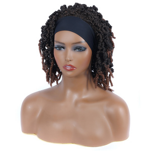 Dreadlocks Wigs with Headband Crochet Style Twisted Hair Wig For Black Women Dreadlocks Hair Wigs