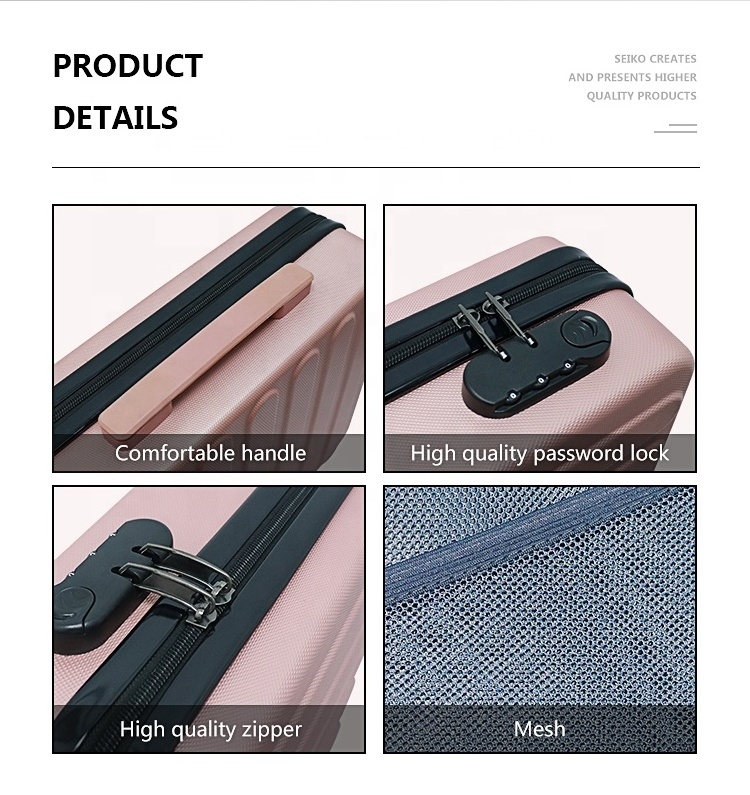 Hot Sale Korean Version Abs Hard Shell Carry On Tool Case Mini Storage Bag Cute Women Vanity Case Luggage