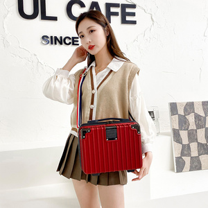 Custom Vintage Suitcase Box Portable Travelling Box Sets Suitcase Female Mini Suitcase bag for Women With Strap