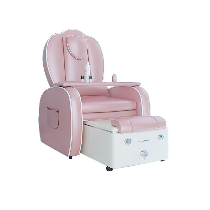 Wholesale Modern Beauty Nail Salon Discharge Pump Pipeless Whirlpool Foot Spa Manicure Pink Pedicure Chair