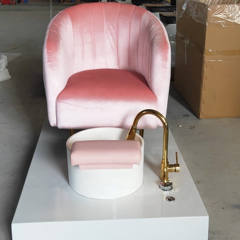 luxurious pink pedicure chair multifunctional used foot spa massage chair manicure sofa foot base sofa pedicure chair