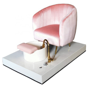 luxurious pink pedicure chair multifunctional used foot spa massage chair manicure sofa foot base sofa pedicure chair