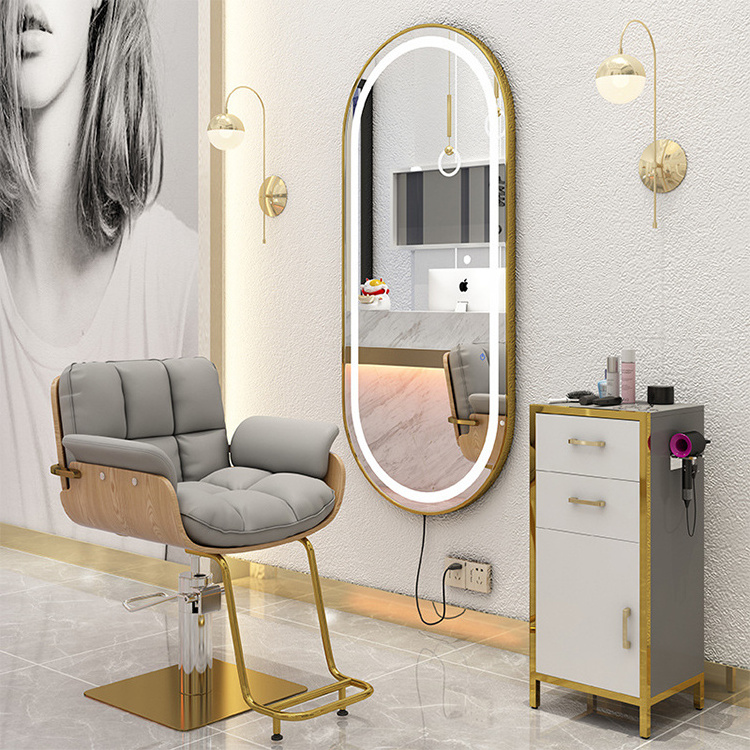 Large Led Full Length Backlit Salon Furniture Mirror Oversize Dressing Mirror Beauty Barber Led Backlit Mirror